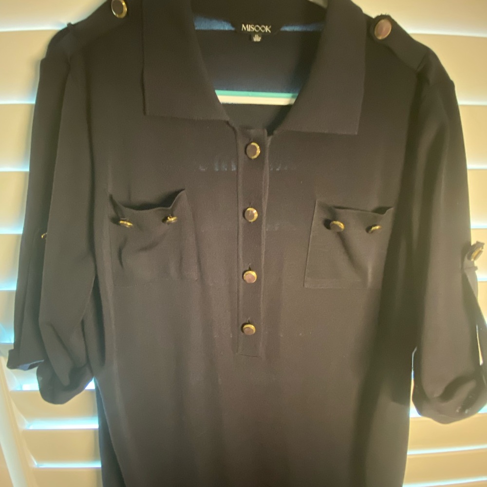 Misook navy blue dress